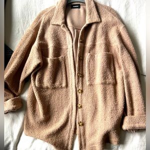 Monrow Neutral button down shacket size S